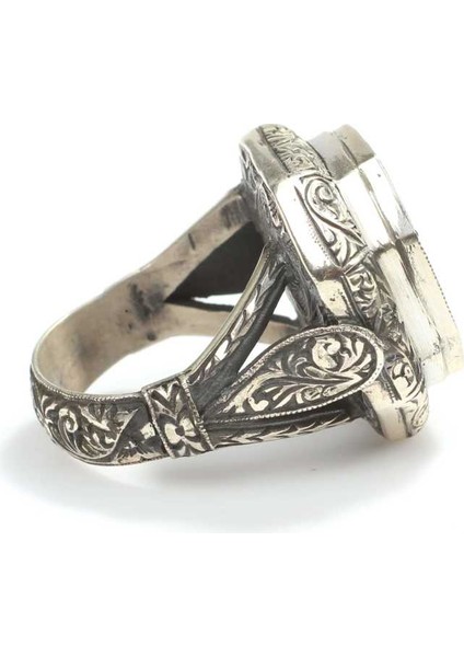 925 Ayar Gümüş Sekizgen Zirkon Taşlı Erkek Yüzük modelleri