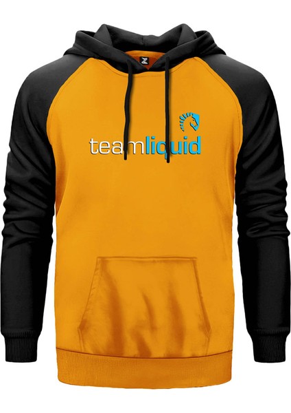 Team Liquid Sarı Renk Reglan Kol Kapşonlu Sweatshirt