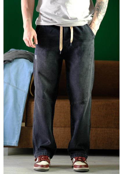 Reax Camilla Beli Lastikli Ipli Düz Paça Rahat Kesim Erkek Jean Pantolon fiyatları