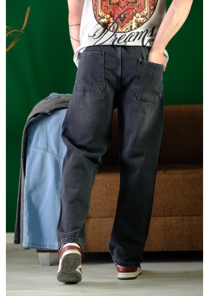 Reax Camilla Beli Lastikli Ipli Düz Paça Rahat Kesim Erkek Jean Pantolon indirimleri