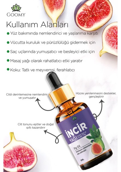 Incir Çekirdeği Yağı Soğuk Sıkım %100 Doğal Bitkisel Sabit Yağ Fig Seed Oil 10ML fiyatları