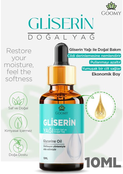 Gliserin %100 Doğal Bitkisel Yağı Gliserin Oil 10ML
