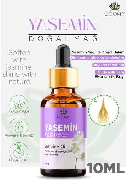 Yasemin Yağı %100 Doğal Bitkisel Uçucu Yağ Jasmine Oil 10ML