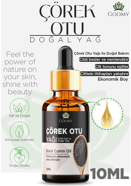Soğuk Sıkım Çörek Otu Yağı %100 Doğal Bitkisel Uçucu Yağ Black Cumin Oil 10ML