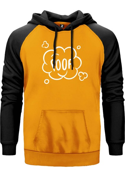 Poof Sarı Renk Reglan Kol Kapşonlu Sweatshirt