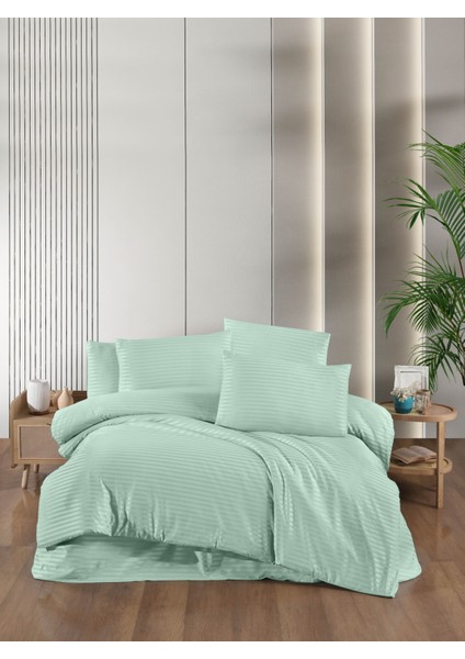 %100 Pamuk Saten Çift Kişilik Nevresim Takımı 200X220CM