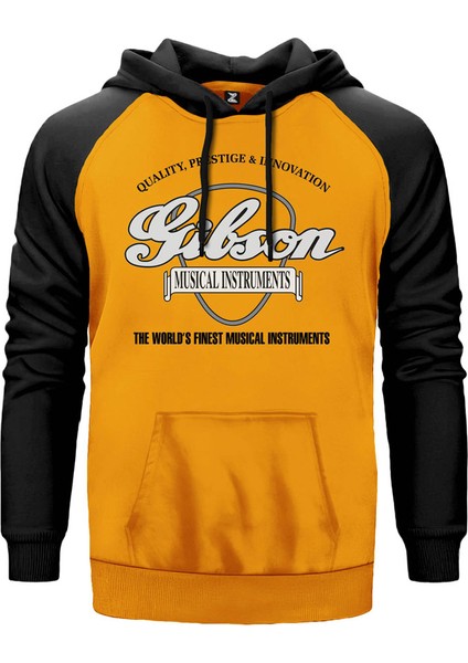 Gibson Sarı Renk Reglan Kol Kapşonlu Sweatshirt