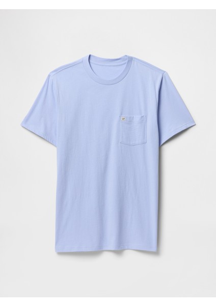 Erkek Mavi Organik Pamuk Cepli T-Shirt fiyatları