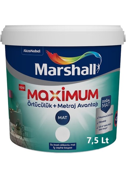 Maximum Mat Silikonlu Sedef Işıltısı 7,5 Lt. (10 Kg)