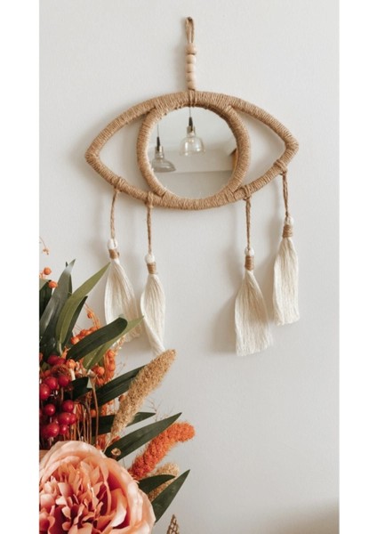 Duvar Dekorasyonu/ Kapı Süsü / Jüt Balkon Süsü / Göz Ayna