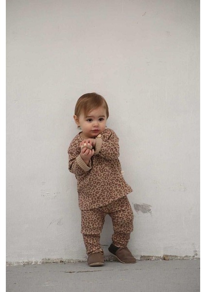 Leopar Desenli Alt Üst Takım