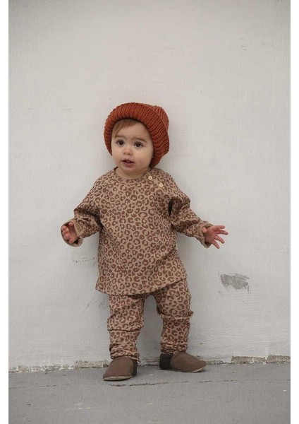 Leopar Desenli Alt Üst Takım