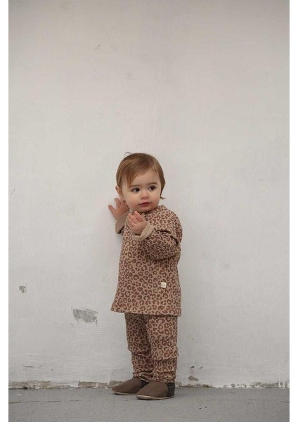 Leopar Desenli Alt Üst Takım