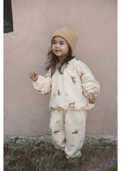 Leopar Baskılı Eşofman Takımı