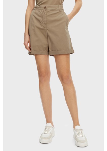 Streç Pamuklu Relaxed Fit Yüksek Bel Mini Short Bayan Short WW0WW42457 Aeg