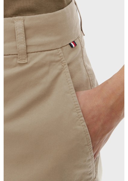 Streç Pamuklu Relaxed Fit Yüksek Bel Mini Short Bayan Short WW0WW42457 Aeg