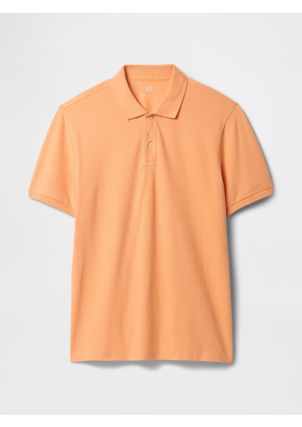 Erkek Turuncu Stretch Pique Polo Yaka T-Shirt fiyatları
