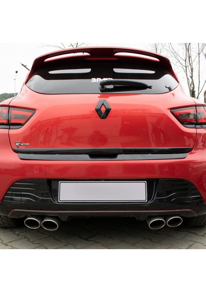 Renault Clio Arka Tampon Eşiği - Mat Siyah | 2012-2019 Arası, HB modelleri