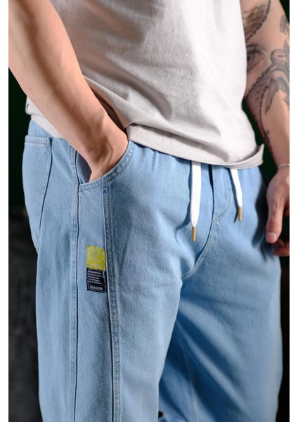 Reax Camilla Beli Lastikli Ipli Düz Paça Rahat Kesim Erkek Jean Pantolon fiyatları