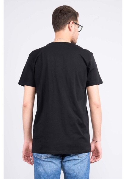 Çetinkaya Mentality 2772 Bisiklet Yaka Basic T-Shirt Siyah