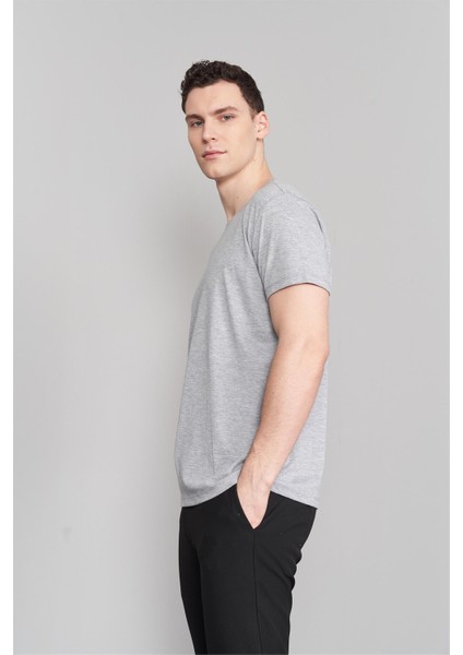Çetinkaya Mentality Bisiklet Yaka Kar Melanj T-Shirt fiyatları
