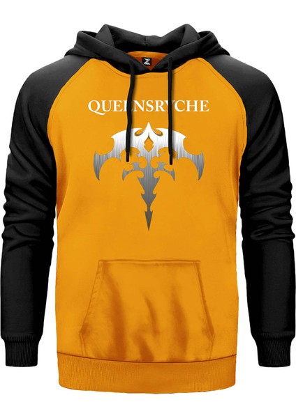 Queensryche Blade Sarı Renk Reglan Kol Kapşonlu Sweatshirt