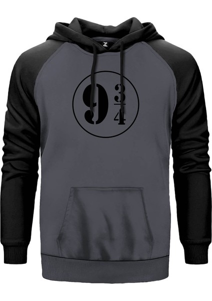 Harry Potter Peron Gri Renk Reglan Kol Kapşonlu Sweatshirt