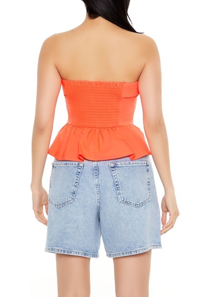 Poplin Straplez Bluz