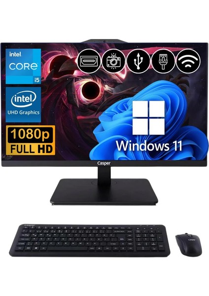 Nirvana İ5-13420H 32GB 512GB M.2 SSD A90.1342-BE00X-V-S ATL10 23.8" W11PRO All In One Bilgisayar