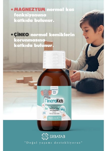 Çocuk Multivitamin ( Magnezyum, Çinko, Selenyum ) Minera Kids 150 ml fırsatları