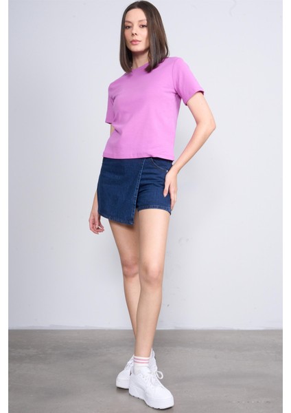 Ikoll 1004632 Hıper Mor Kadın Suprem Basic T-Shirt fiyatları
