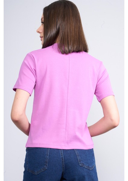 Ikoll 1004632 Hıper Mor Kadın Suprem Basic T-Shirt fırsatları