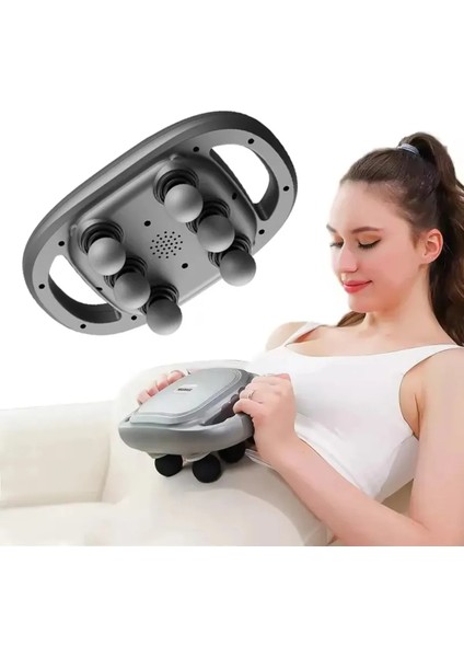 Şarjlı Geliştirilmiş 6 Top Başlıklı Fonksiyonlu Masaj Aleti 2000 Mah Masaj Tabancası