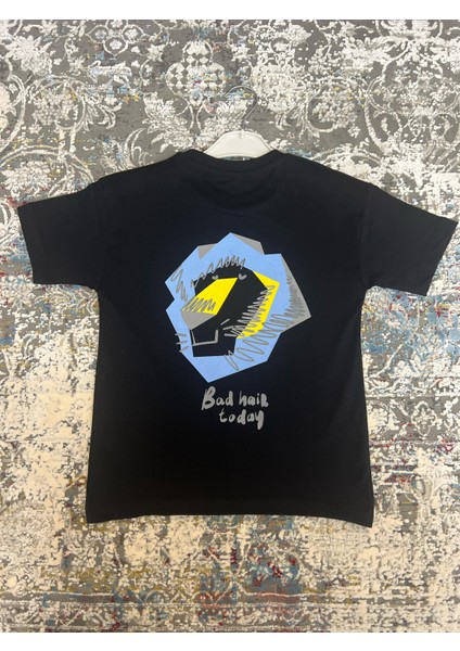 Erkek Çocuk Aslan Baskılı %100 Pamuk Yazlık Tişört | Rahat Kalıp Kısa Kollu Çocuk T-Shirt