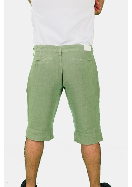 Erkek Keten Kapri Yeşil fırsatları