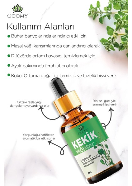 Kekik Yağı Distilasyon %100 Doğal Bitkisel Uçucu Yağ Thyme Oil 10ML