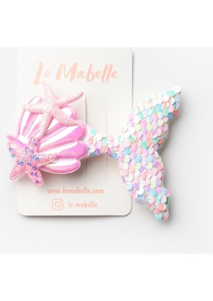 Ekru Pullu Deniz Kızı Kız Çocuk Klips Toka