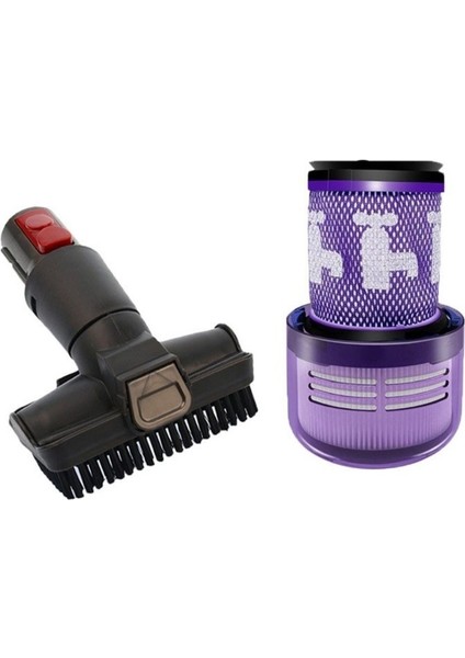 Dyson V12 Detect Slim Extra Dikey Şarjı Süpürge ile Uyumlu Filtre ve Mobilya Fırçası Seti