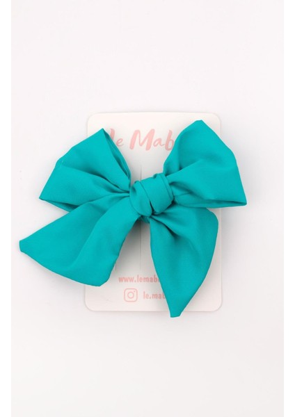 Mint Parlak Fiyonk Kız Çocuk Klips Toka