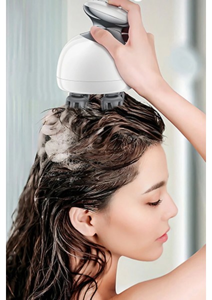 Ipx7 Kablosuz Şarjlı Fonksiyonel Su Geçirmez Baş Kafa Bölgesi Derisi Masaj Aleti MG12 fırsatları