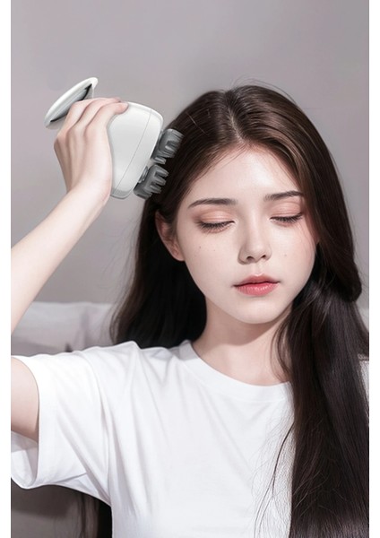 Ipx7 Kablosuz Şarjlı Fonksiyonel Su Geçirmez Baş Kafa Bölgesi Derisi Masaj Aleti MG12 indirimleri