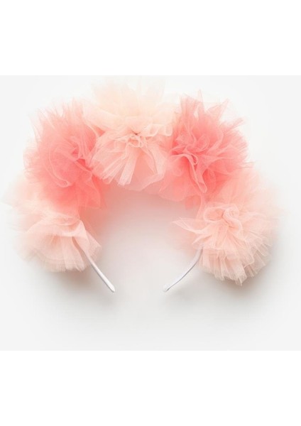 Pudra 5'li Tül Ponponlu Kız Çocuk Taç fırsatları