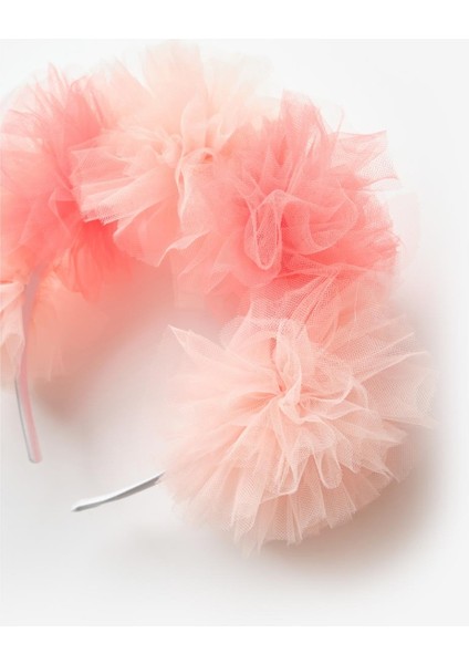 Pudra 5'li Tül Ponponlu Kız Çocuk Taç indirimleri