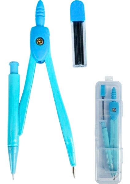 0,7 Uçlu Metal Pergel Seti Basmalı Uç Sistemi Kutulu