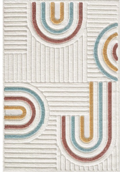 Elit Bukleli Multi Renkler Yumuşak Peluş Post Shaggy Çocuk Odası Oturma Odası Salon Halısı 0906A