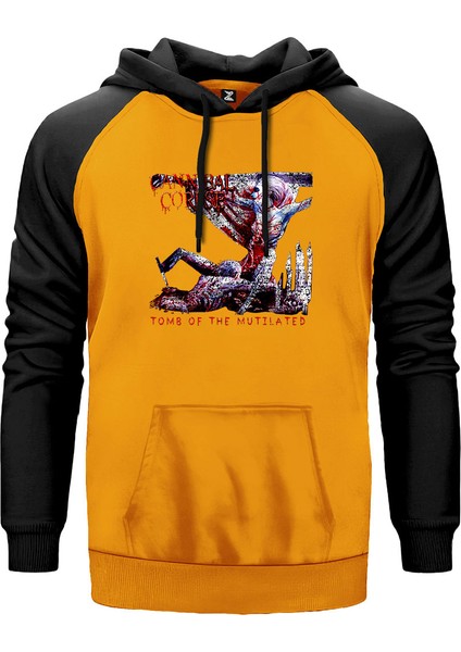 Cannibal Corpse Tomb Of The Mutilated Sarı Renk Reglan Kol Kapşonlu Sweatshirt