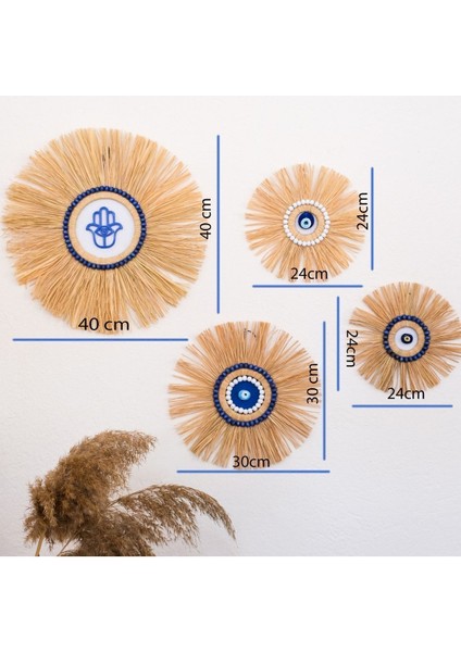 Ev Dekorasyonu, Nazarlık, Mavili Nazarlık Seti, Nazar Boncuklu Ev ve Duvar Dekoru, fiyatları