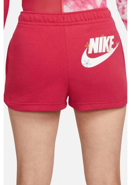 Sportswear Essential Fleece Women's Short Kadın Pamuklu Şort Kırmızı fiyatları