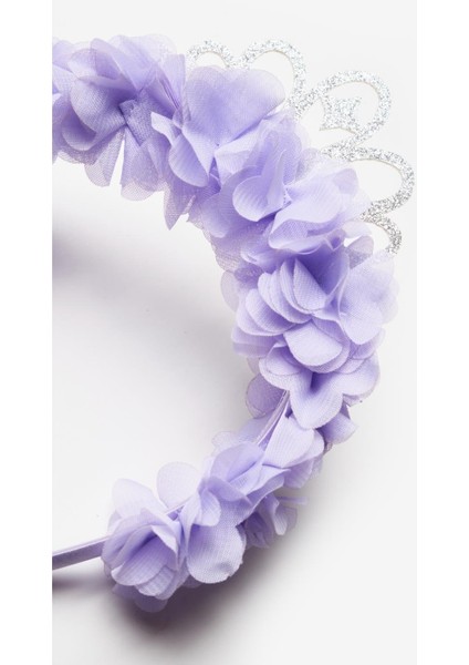 Lila Prenses Figürlü Çiçekli Kız Çocuk Taç fiyatları