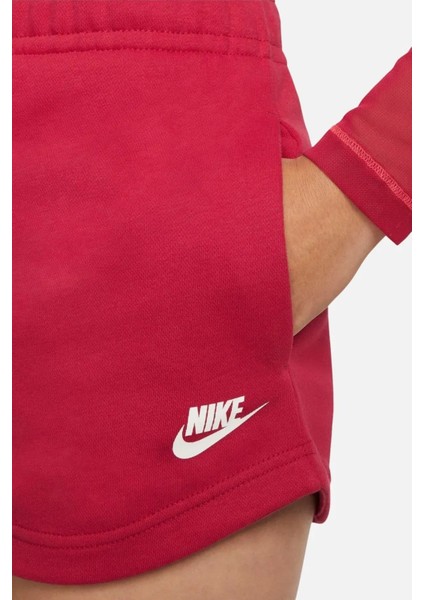 Sportswear Essential Fleece Women's Short Kadın Pamuklu Şort Kırmızı fırsatları